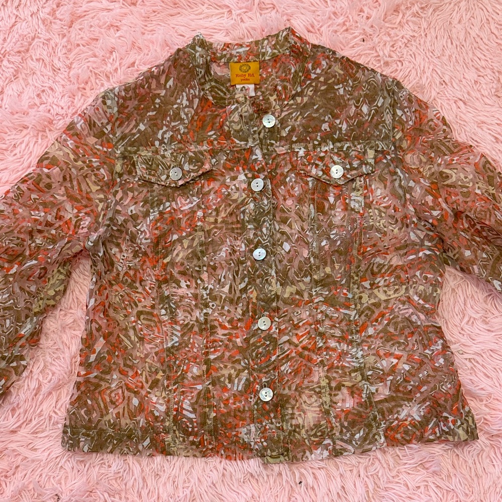 Ruby Rd. Women's Multicolor Jean Jacket